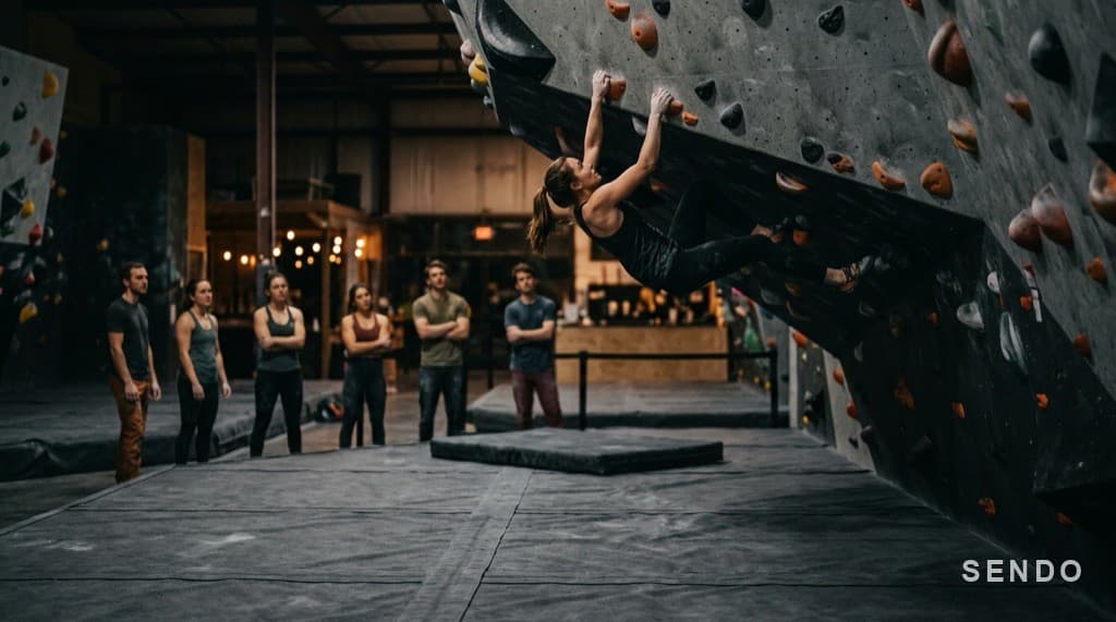Falling zone shown on the wall