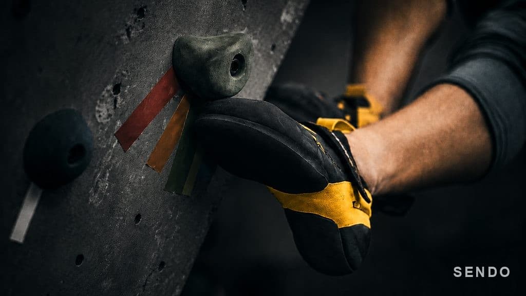 Toe hook shown on the wall